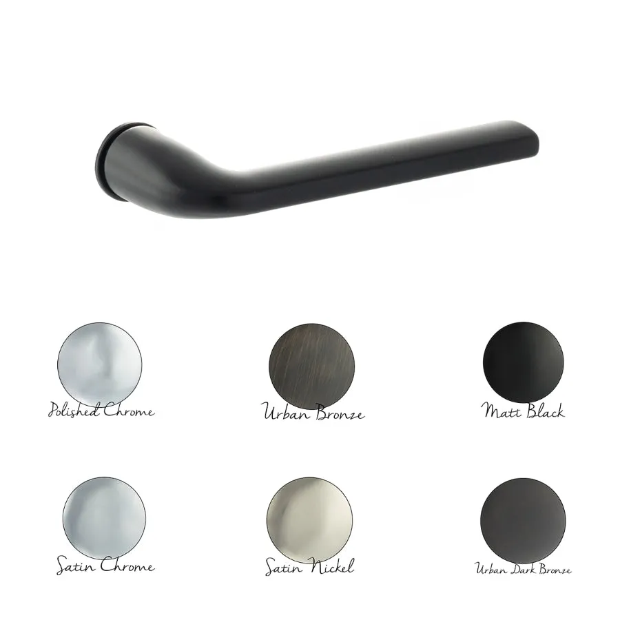 Forme Milly Lever Door Handle on Concealed Round Rose - Polished Chrome