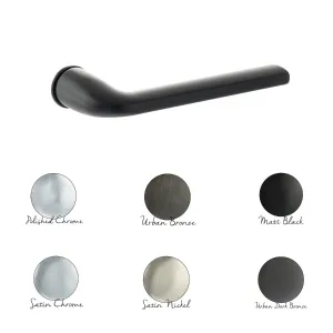 Forme Milly Lever Door Handle on Concealed Round Rose - Polished Chrome