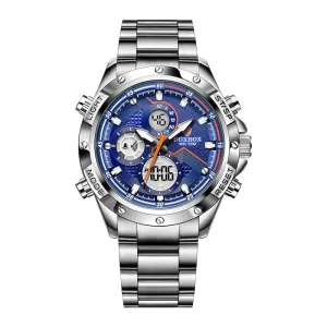 Foxbox Sport Mens Watches Top Brand Luxury Dual Display Quartz Watch For Men Military Waterproof Digital Electronic Watch