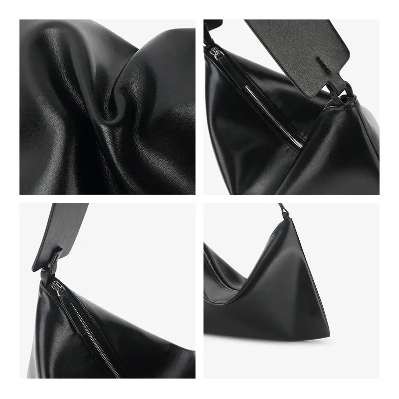 Genuine Leather Women's Simple Design Small Handbag Clutch