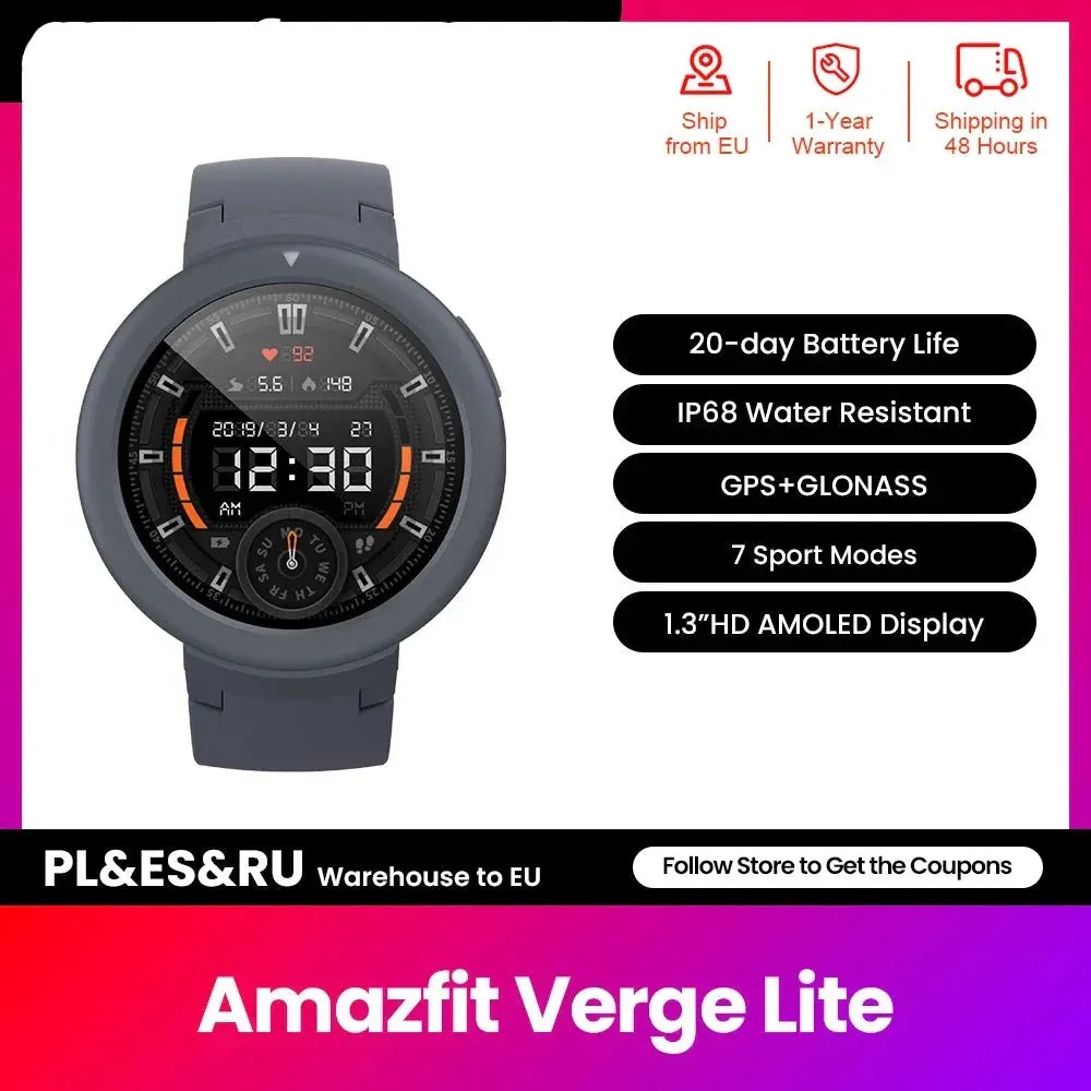 Global Amazfit Verge Lite Smartwatch