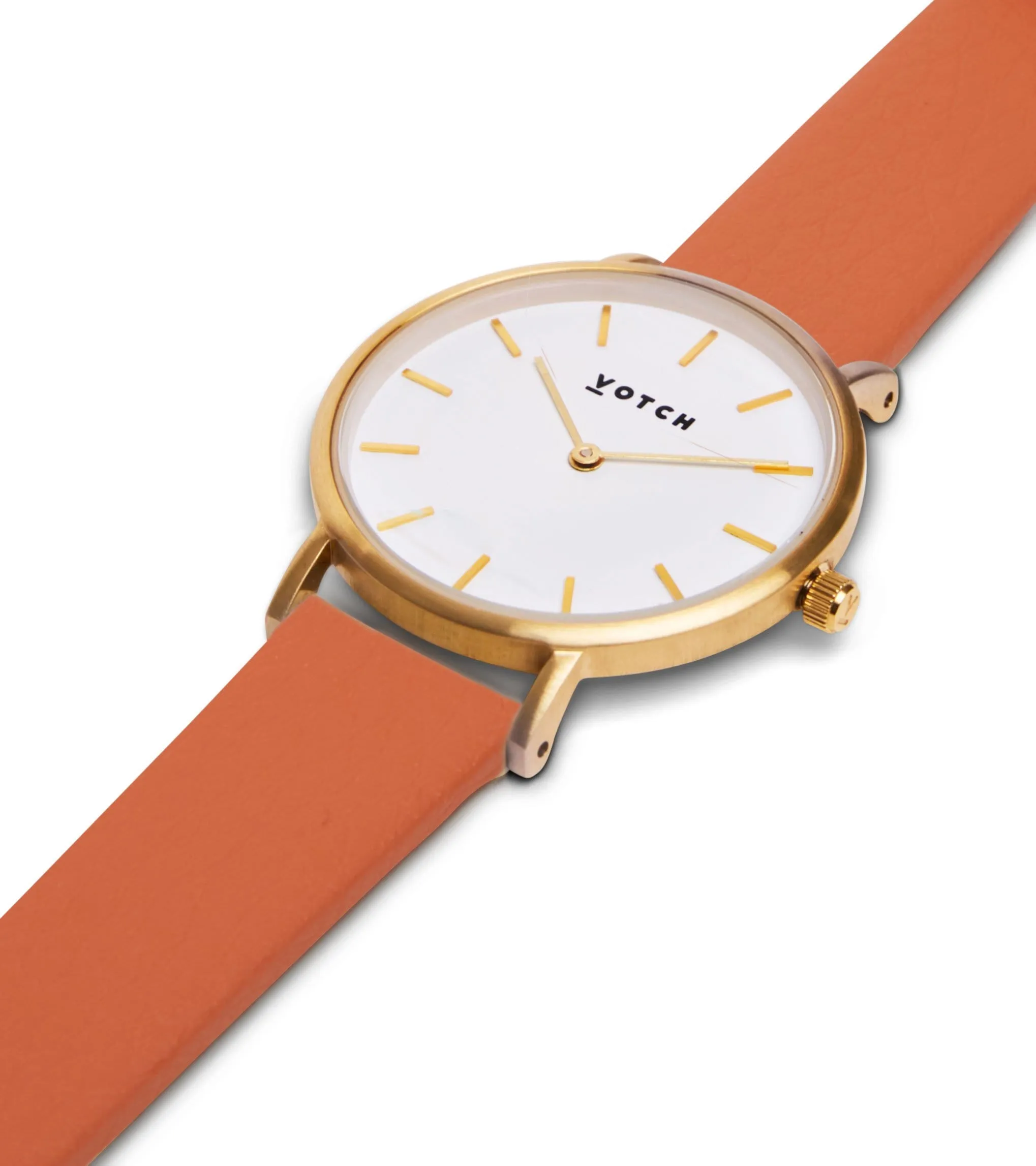 Gold & Burnt Orange Watch | Petite