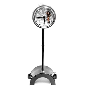 High in the Sky Continental Motors 0-200 C90 Airplane Engine Polished Chrome Piston Pinup Clock