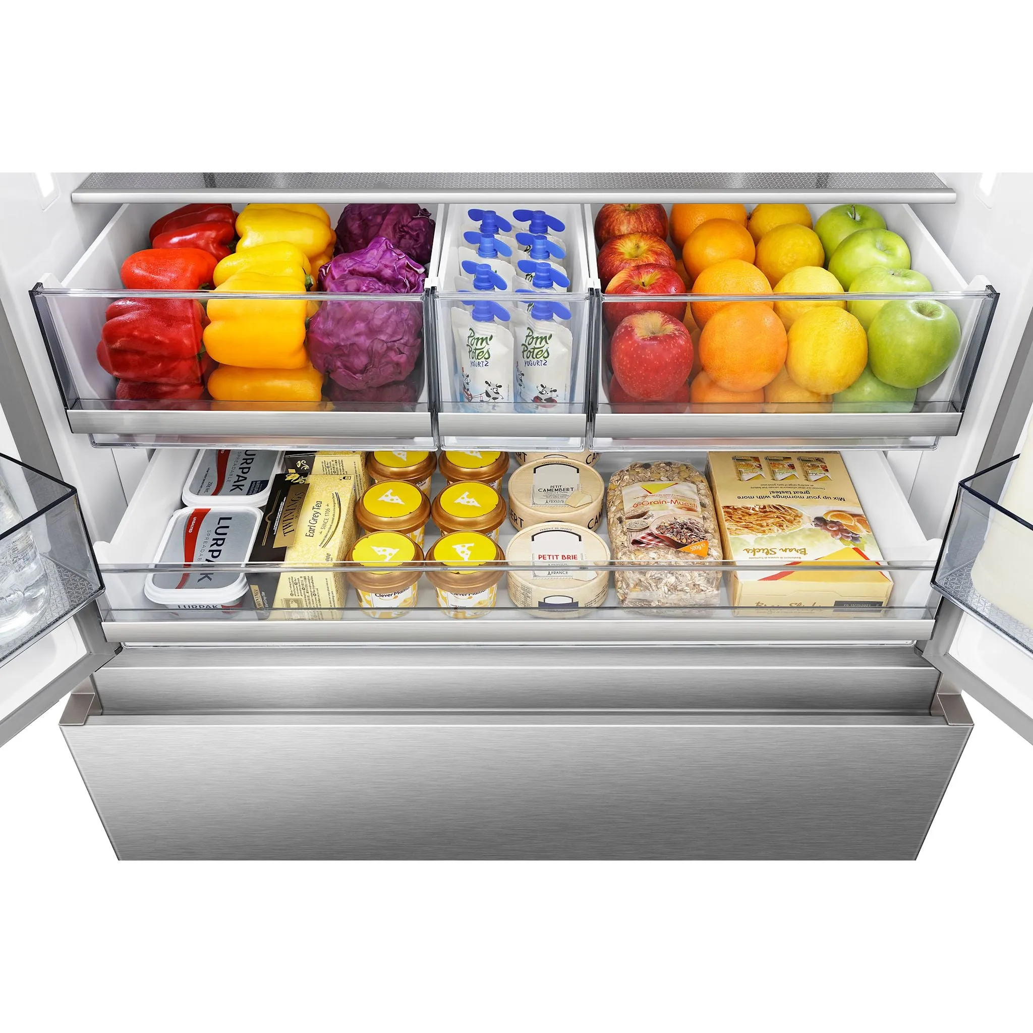 Hisense French Door Fridge (RF225C3CSEI) - Fingerprint Resistant Stainles Steel