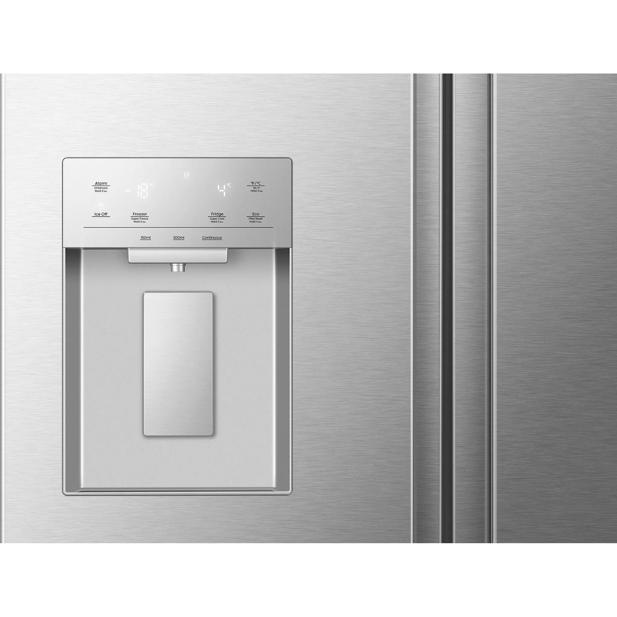 Hisense French Door Fridge (RF225C3CSEI) - Fingerprint Resistant Stainles Steel