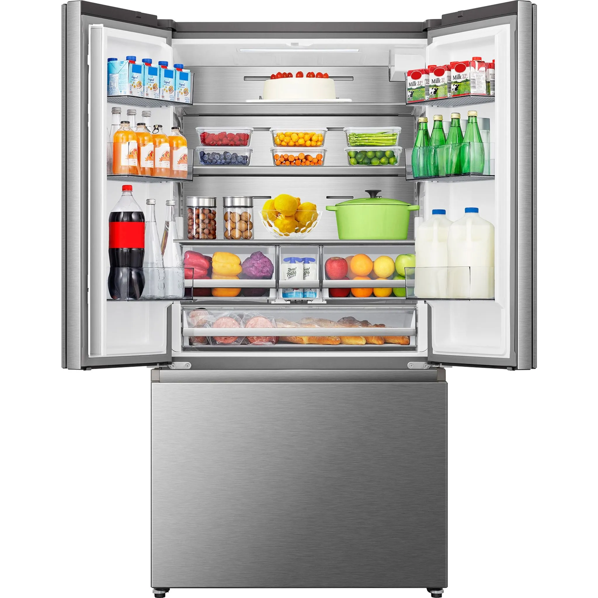 Hisense French Door Fridge (RF225C3CSEI) - Fingerprint Resistant Stainles Steel