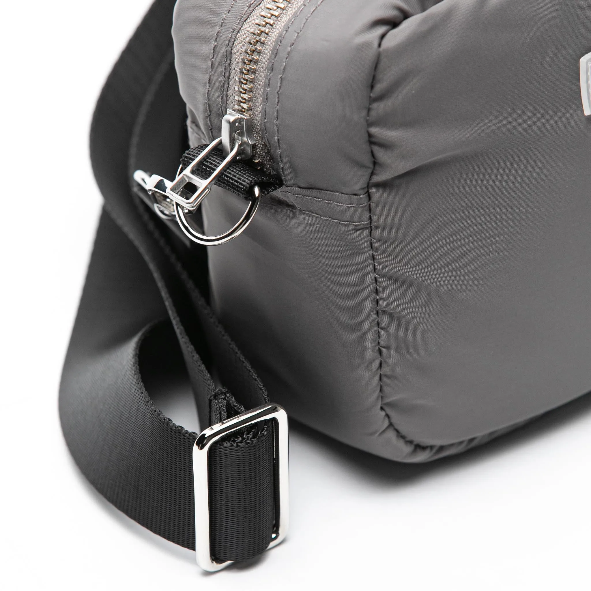 HOMME  Rubber Logo Side Bag Grey