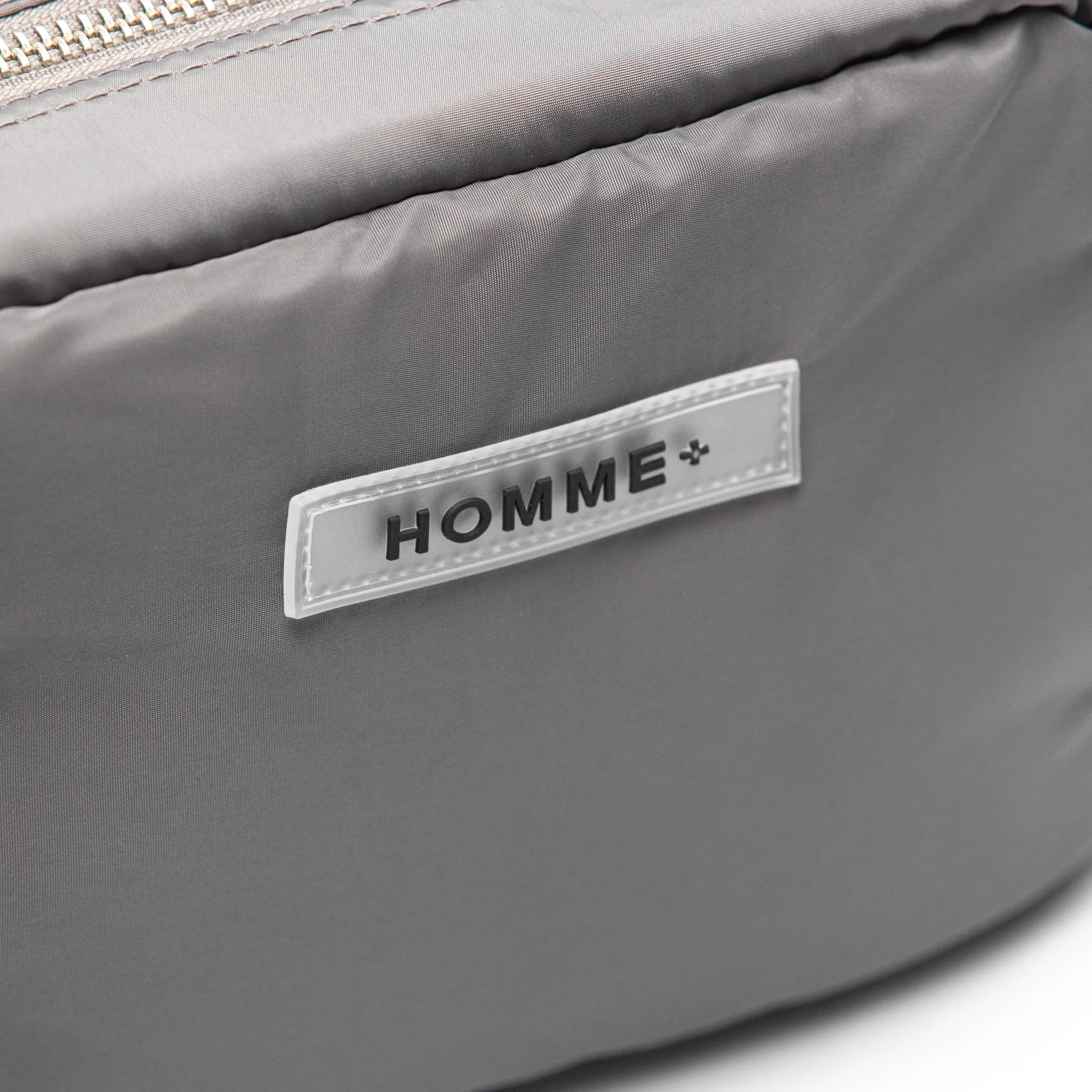 HOMME  Rubber Logo Side Bag Grey