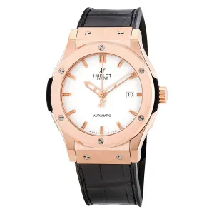 Hublot Classic Fusion White Dial Black Leather Automatic Men's Watch 542OX2610LR 542.OX.2610.LR