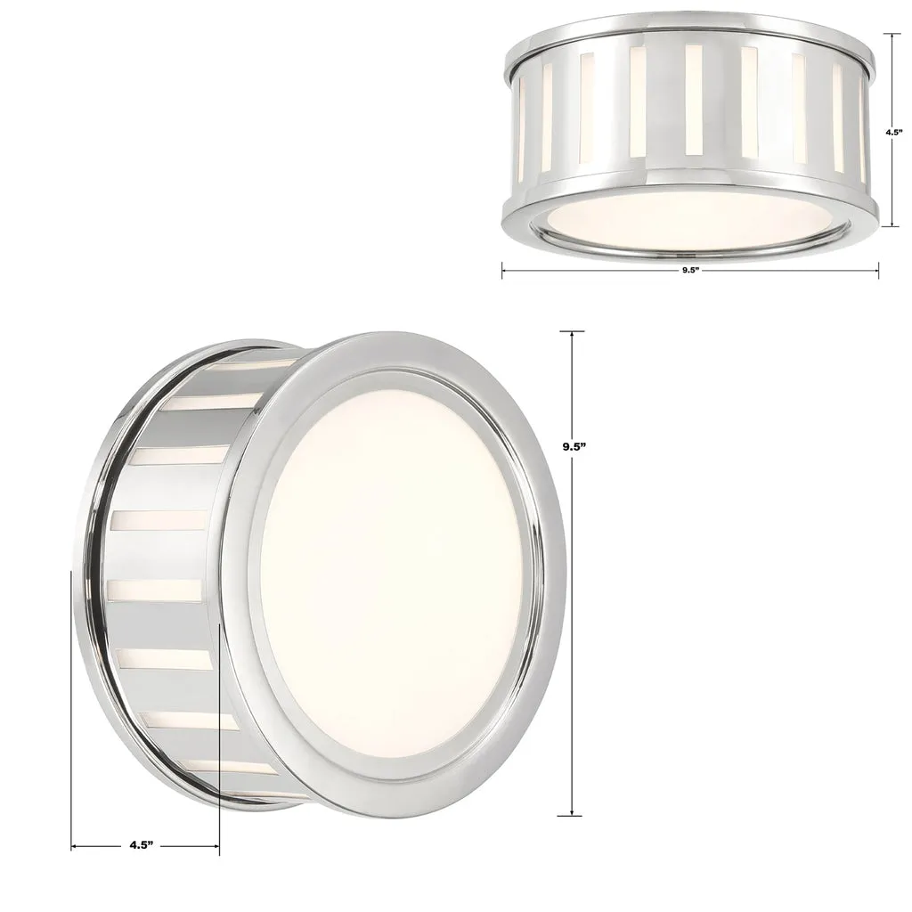 Kendal 2 Light Polished Nickel Sconce