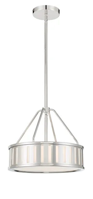 Kendal 3-Light Pendant in Polished Nickel