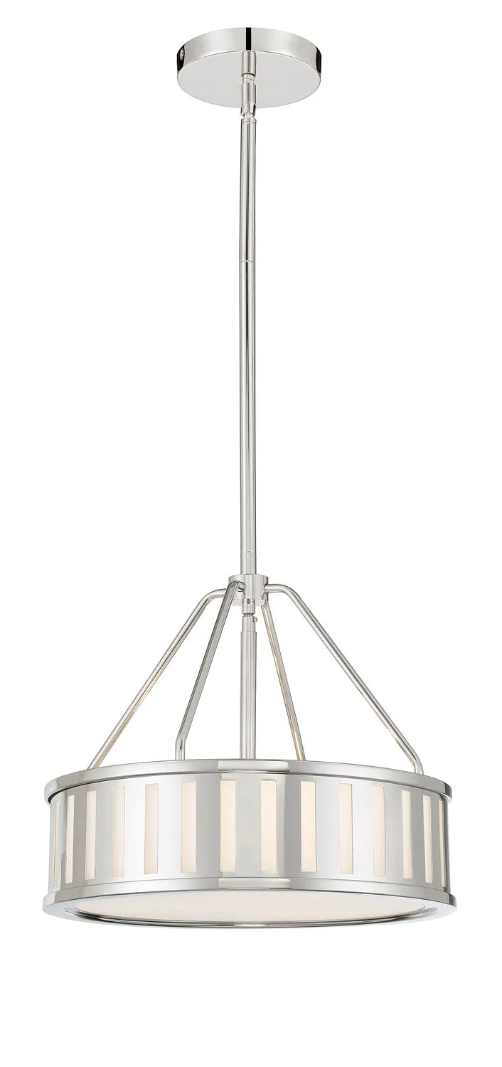 Kendal 3-Light Pendant in Polished Nickel