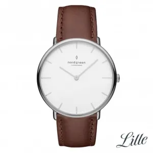 Ladies Native Leather Silver 32mm Watch NR32SILEDBXX