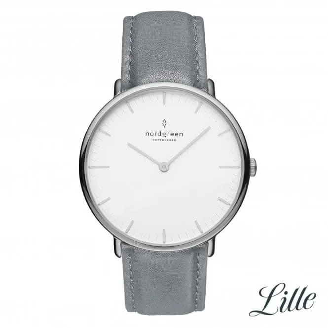 Ladies Native Leather Silver 32mm Watch NR32SILEGRXX