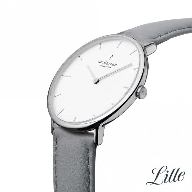 Ladies Native Leather Silver 32mm Watch NR32SILEGRXX