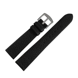 Leather Straps Black 20 MM Lychee