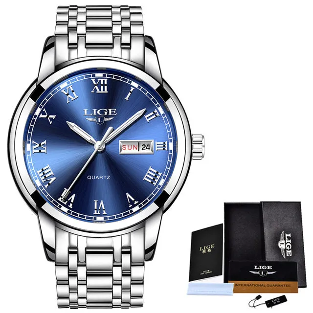 LIGE branded men's watch