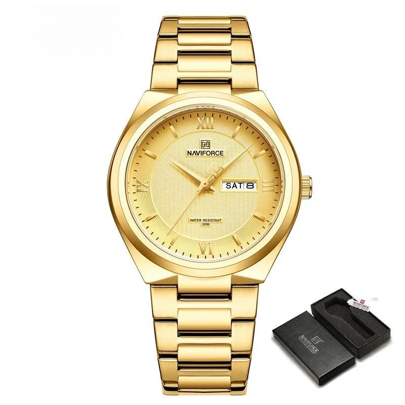 Luxury Men's Fashion Wristwatch Stainless Steel Strap Quartz Watches