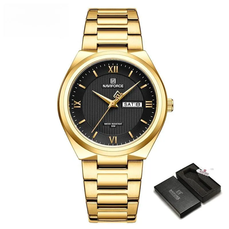 Luxury Men's Fashion Wristwatch Stainless Steel Strap Quartz Watches