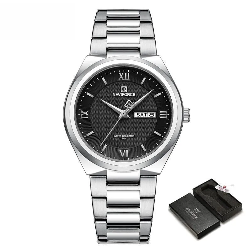 Luxury Men's Fashion Wristwatch Stainless Steel Strap Quartz Watches