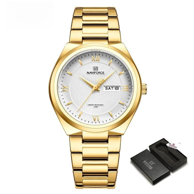Luxury Men's Fashion Wristwatch Stainless Steel Strap Quartz Watches