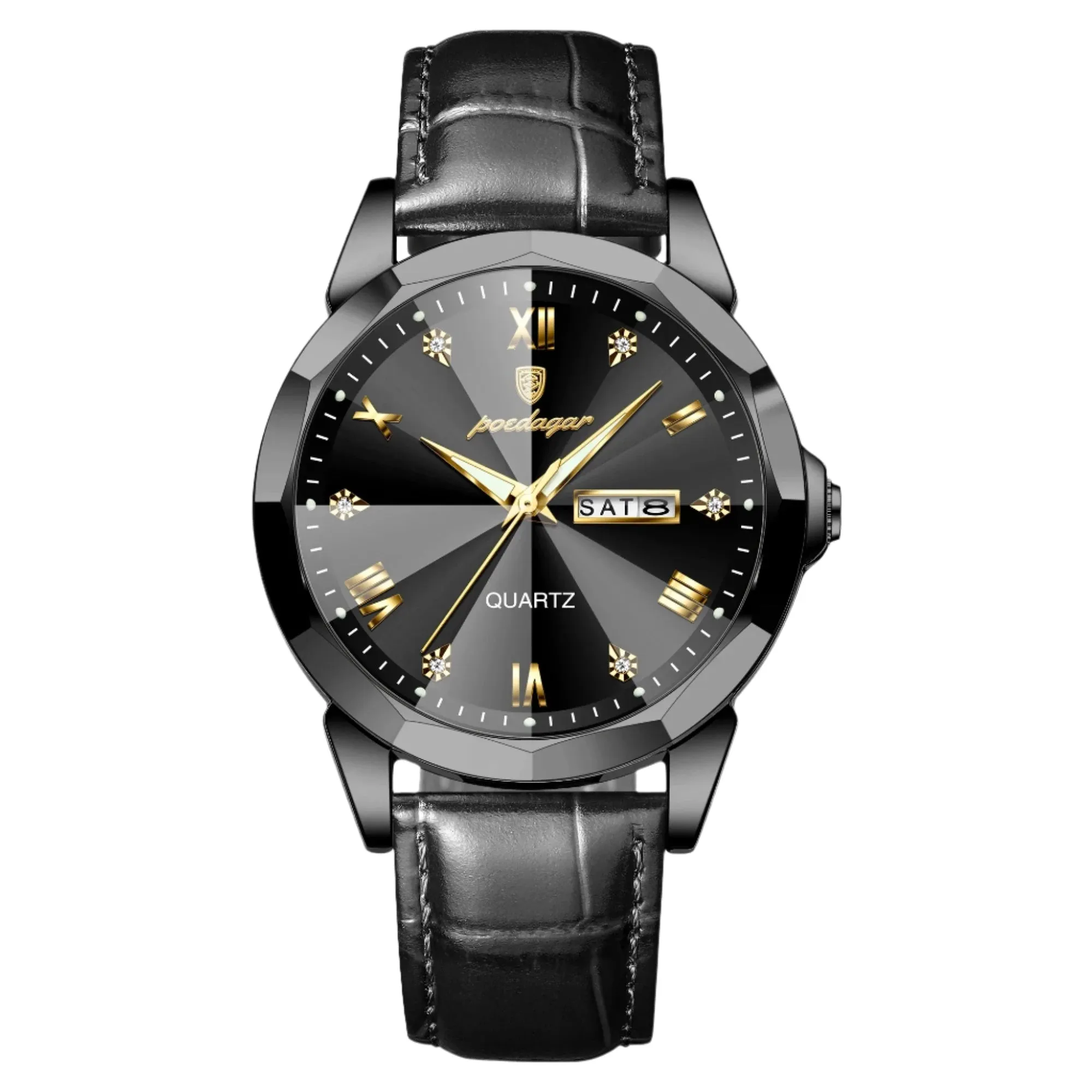 Luxury Men's Quartz Leather Watch