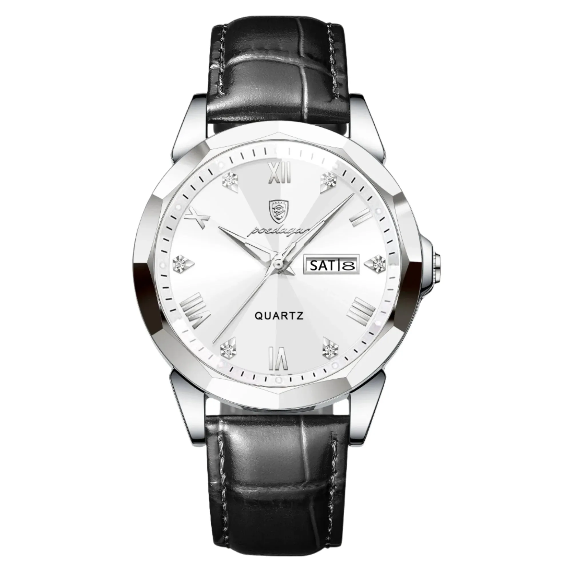 Luxury Men's Quartz Leather Watch