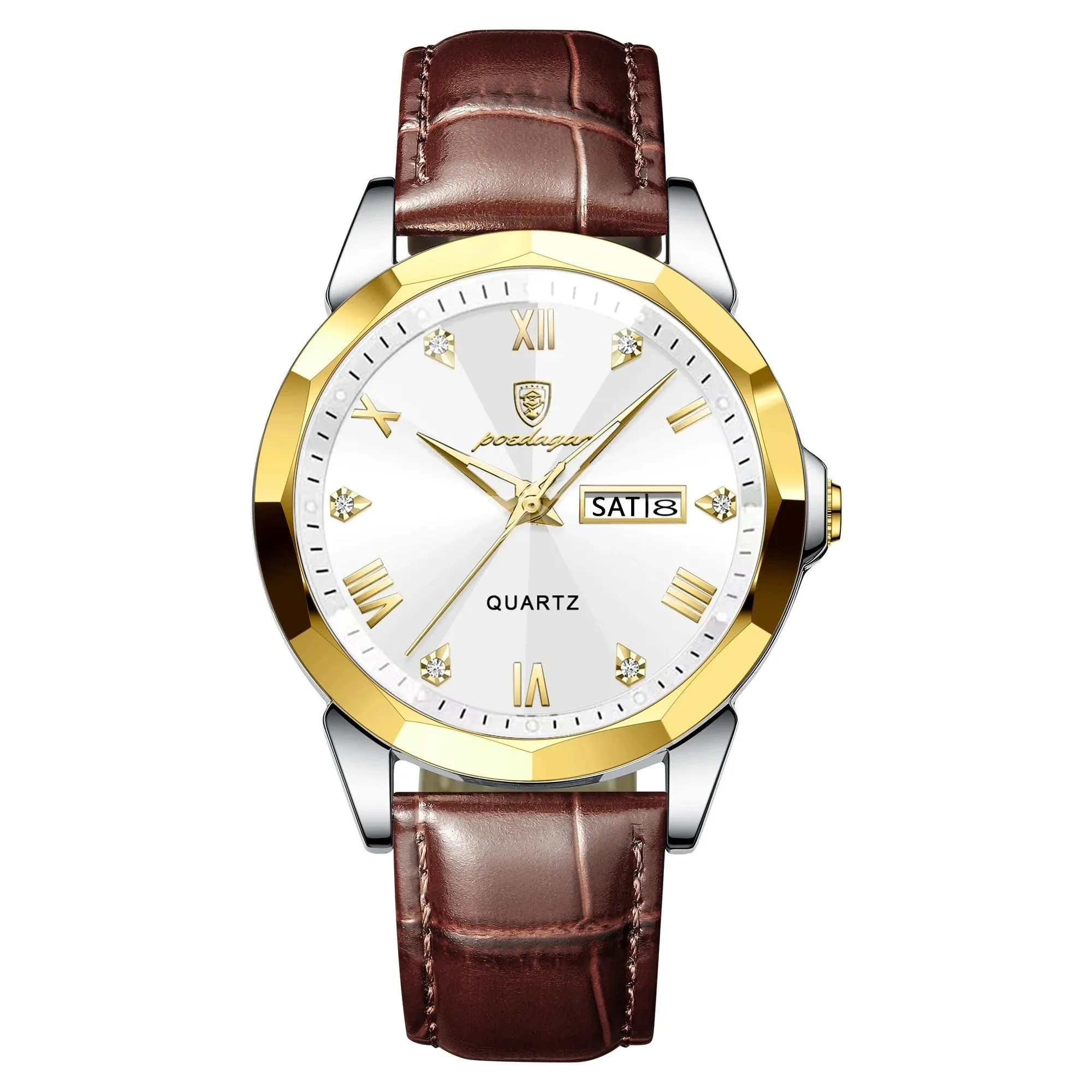 Luxury Men's Quartz Leather Watch