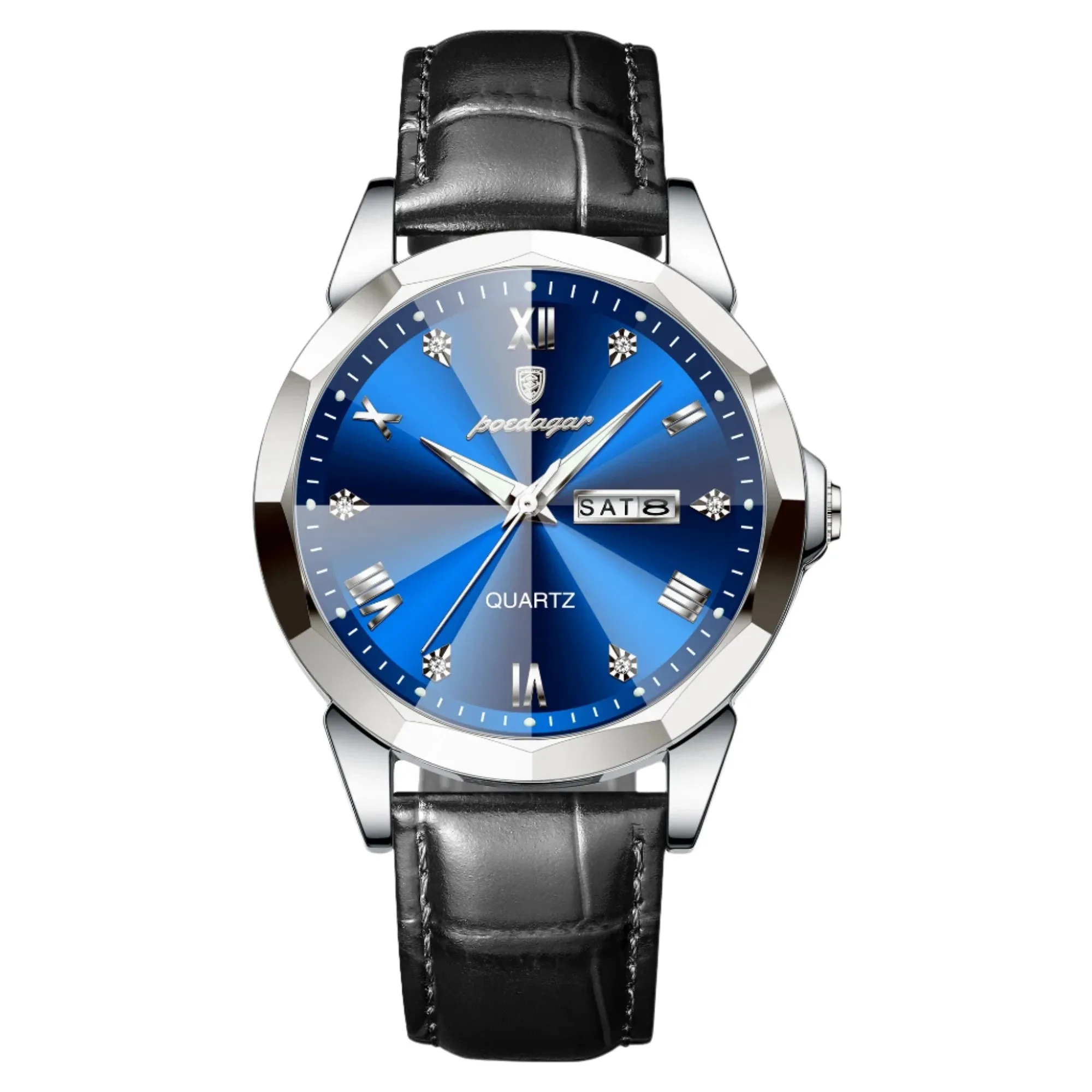 Luxury Men's Quartz Leather Watch