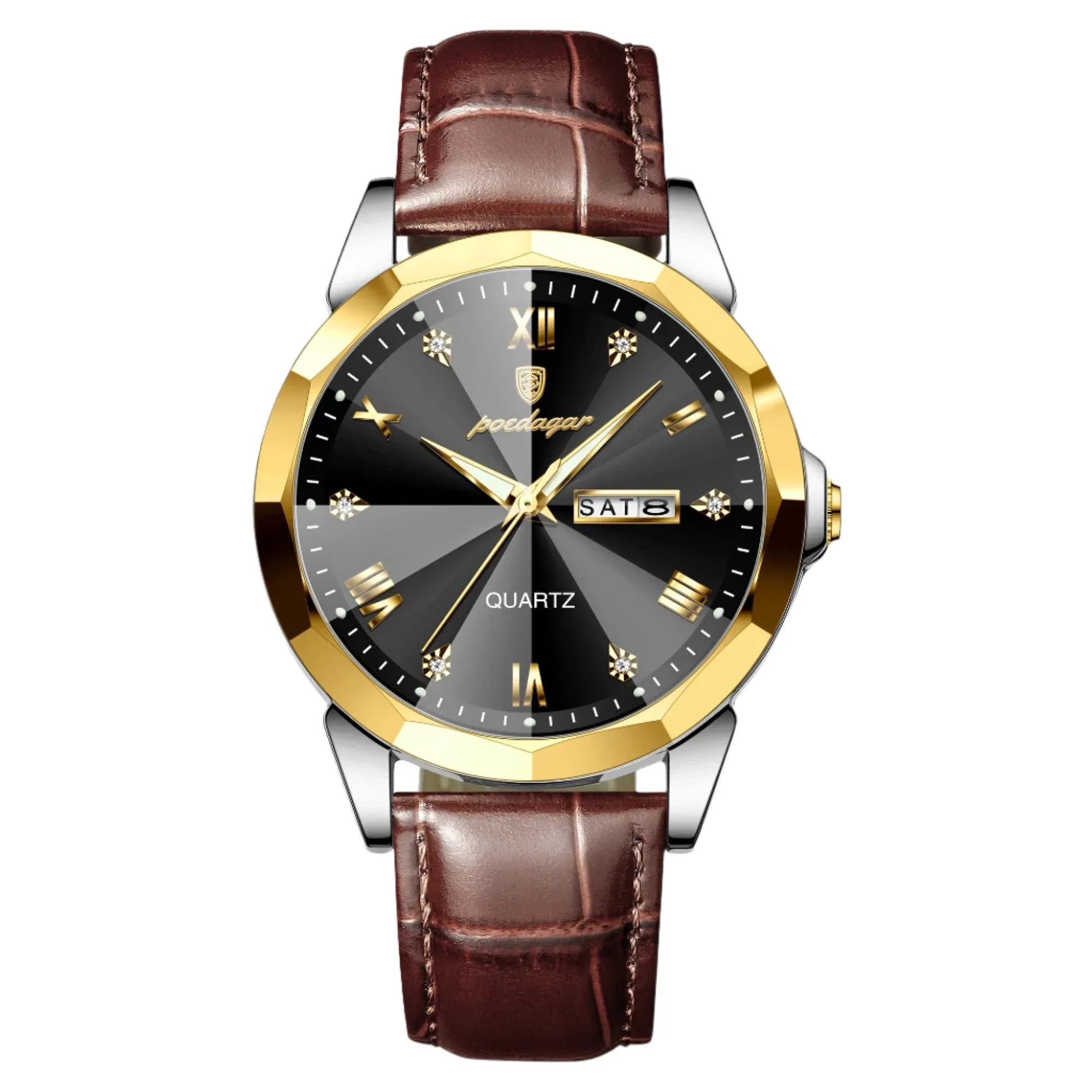 Luxury Men's Quartz Leather Watch
