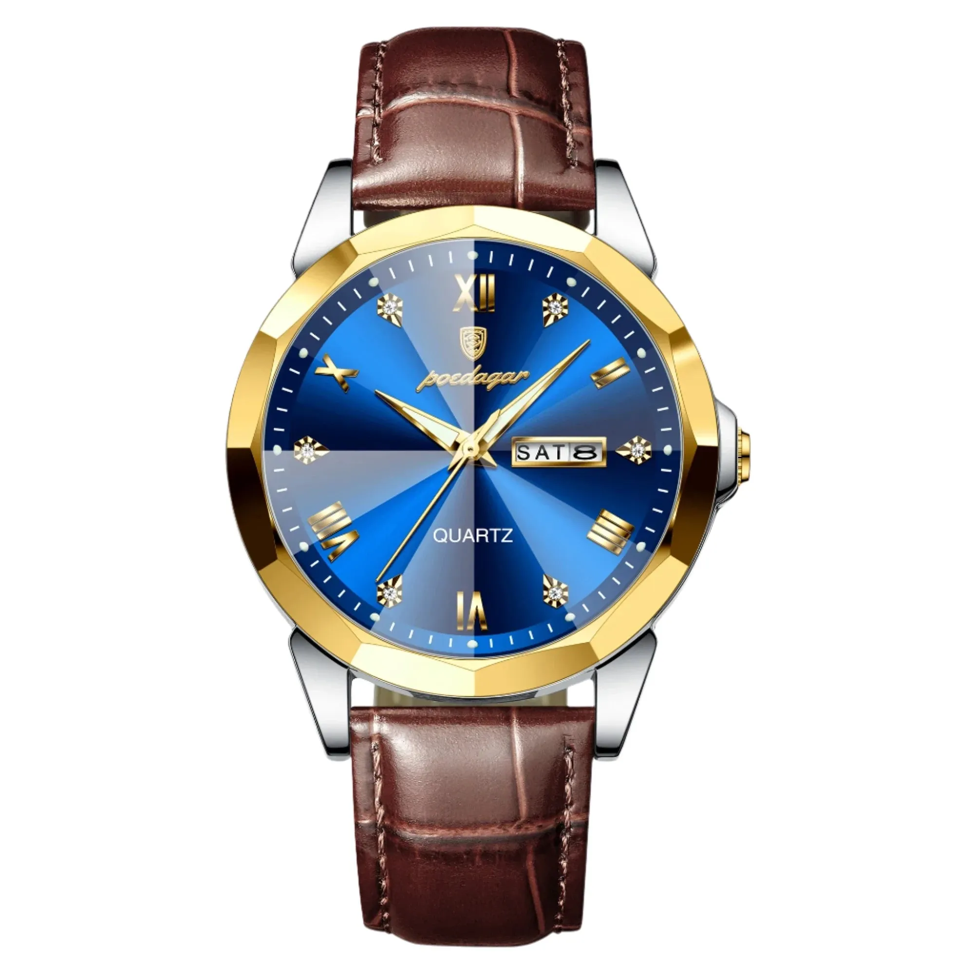 Luxury Men's Quartz Leather Watch