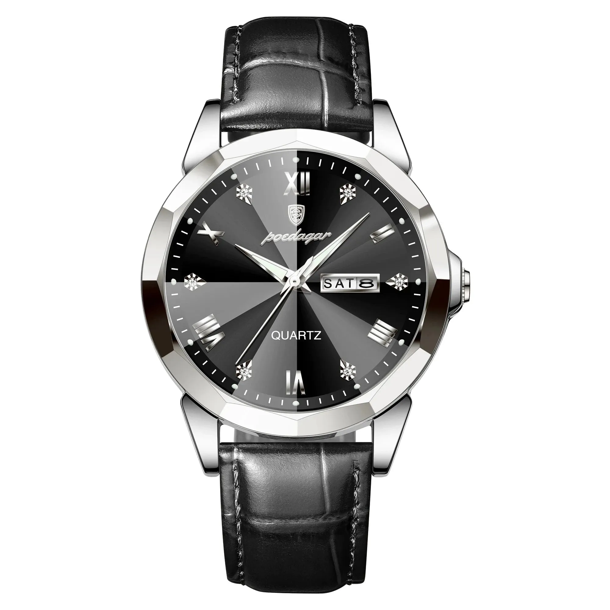 Luxury Men's Quartz Leather Watch