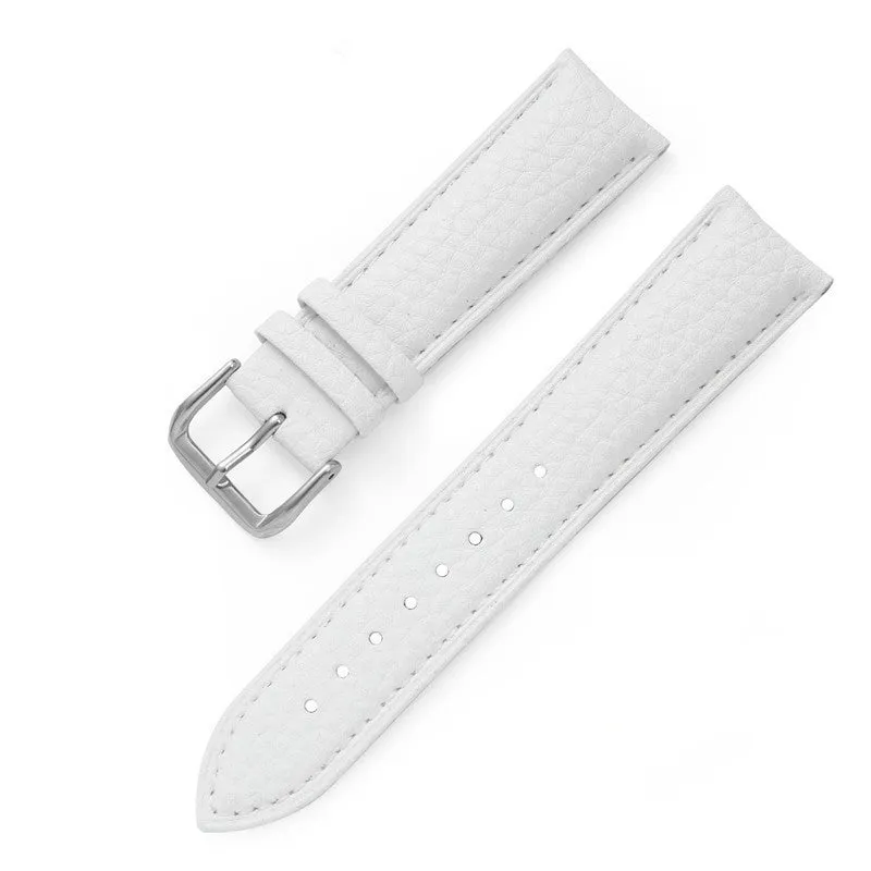 Lychee Pattern Drop Pattern Needle Buckle Leather Strap Soft Waterproof