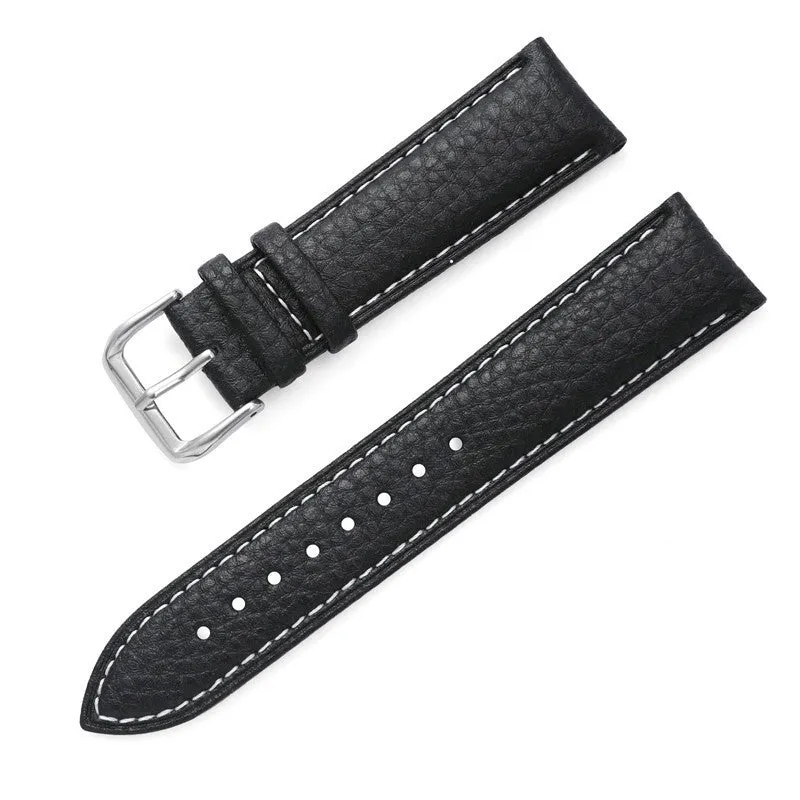 Lychee Pattern Drop Pattern Needle Buckle Leather Strap Soft Waterproof
