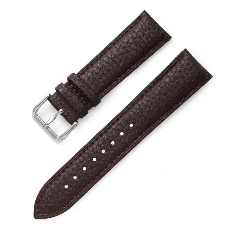 Lychee Pattern Drop Pattern Needle Buckle Leather Strap Soft Waterproof