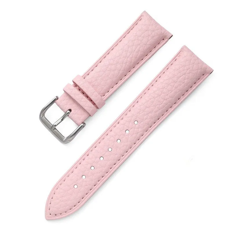 Lychee Pattern Drop Pattern Needle Buckle Leather Strap Soft Waterproof