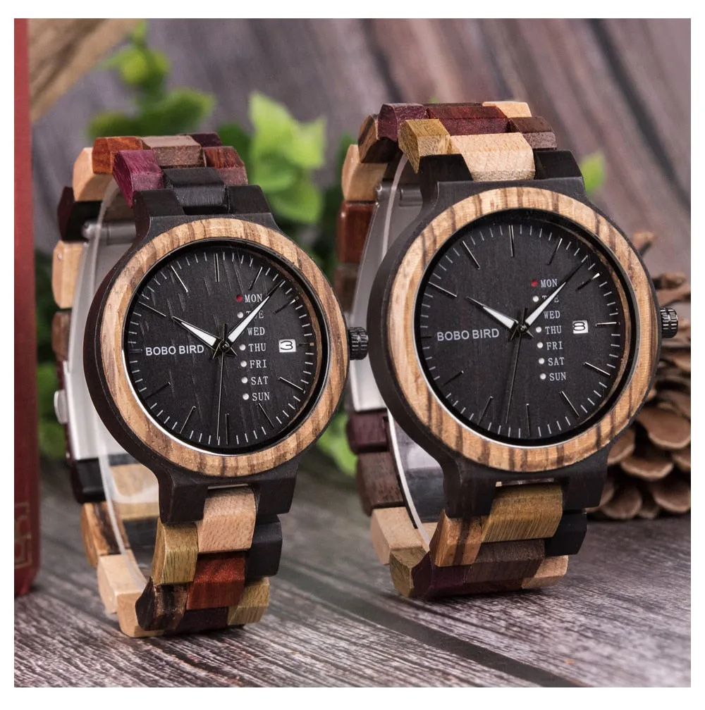 Men Women Quartz Week Date Timepiece