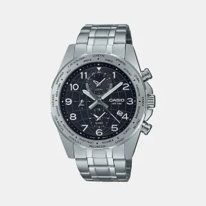 Men's Black Chronograph Stainless Steel Watch A2147 - MTP-W500D-1AVDF