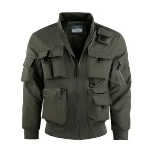 Men's Classic Casual Functional Multi-Pocket Zippered Workwear Jacket 60133638K