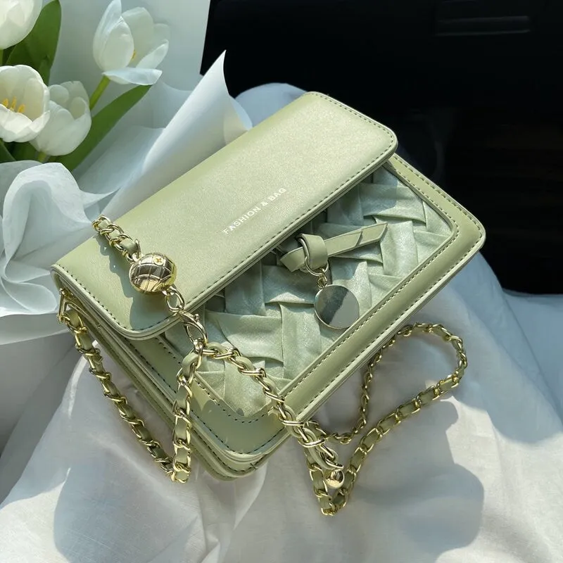 Minimalist Vegan Leather Crossbody Bag, Design Luxury Shoulder Handbag, Elegant Evening Clutch Bag for Women, Retro Square Messenger Bag