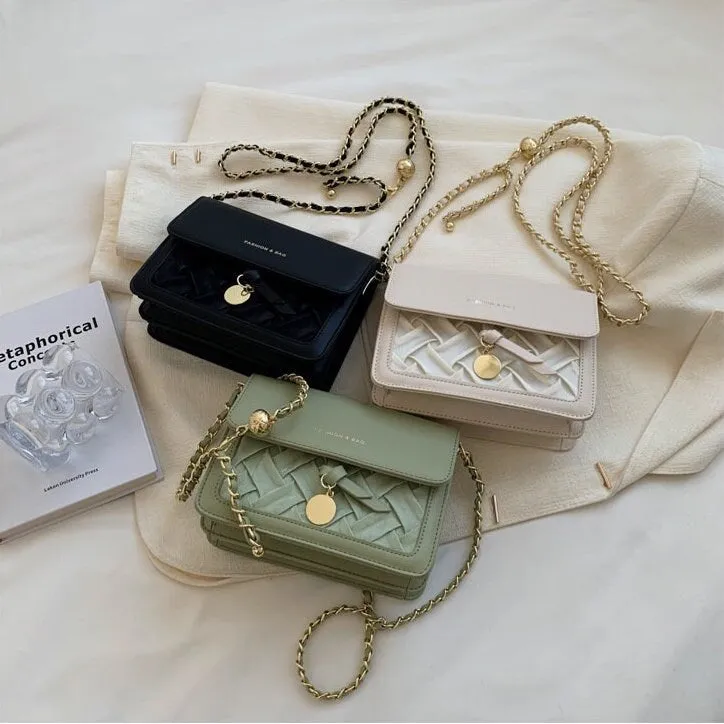 Minimalist Vegan Leather Crossbody Bag, Design Luxury Shoulder Handbag, Elegant Evening Clutch Bag for Women, Retro Square Messenger Bag