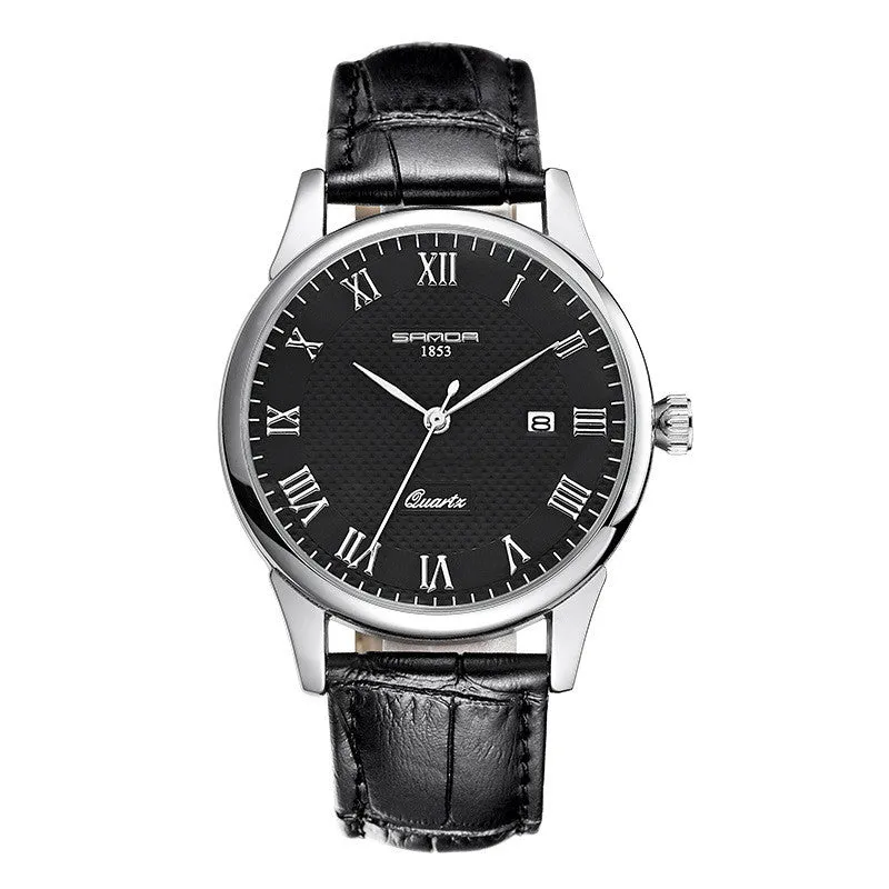 Minimalist Watch with Leather Strap