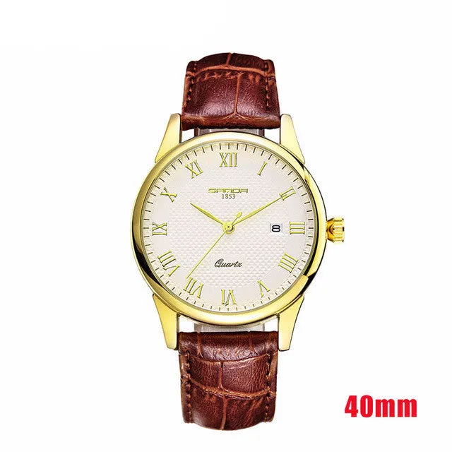 Minimalist Watch with Leather Strap