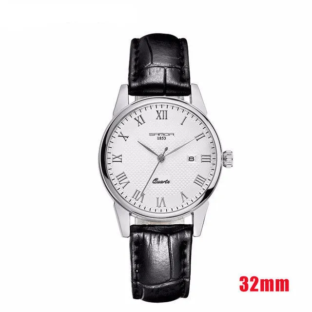 Minimalist Watch with Leather Strap