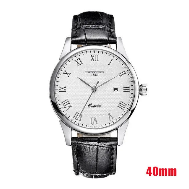 Minimalist Watch with Leather Strap