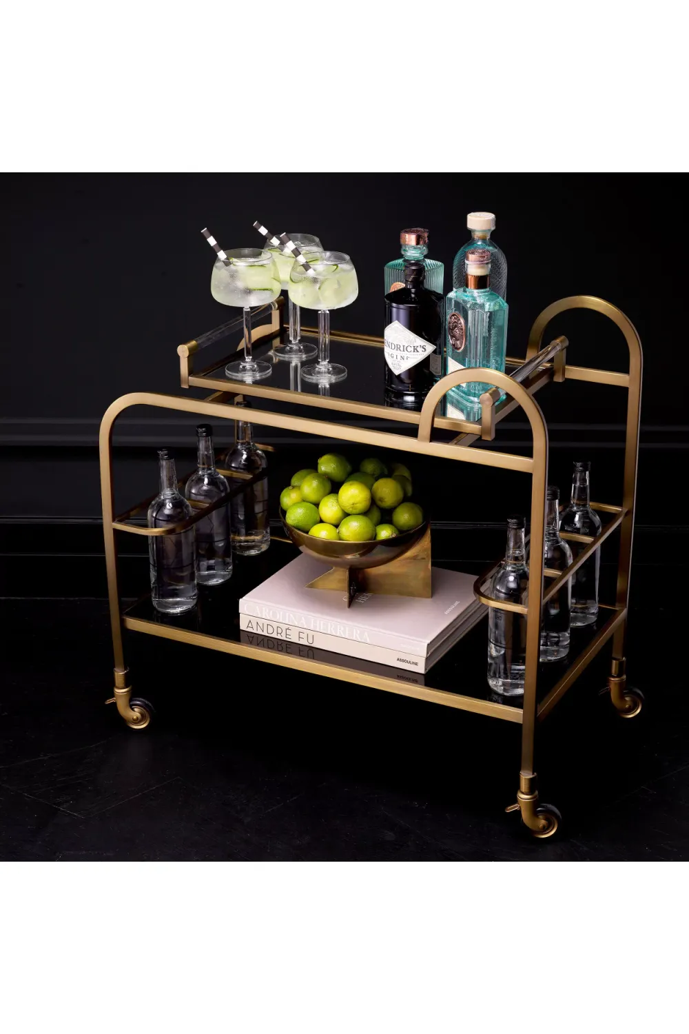 Modern Brushed Brass Trolley | Eichholtz Montreuil