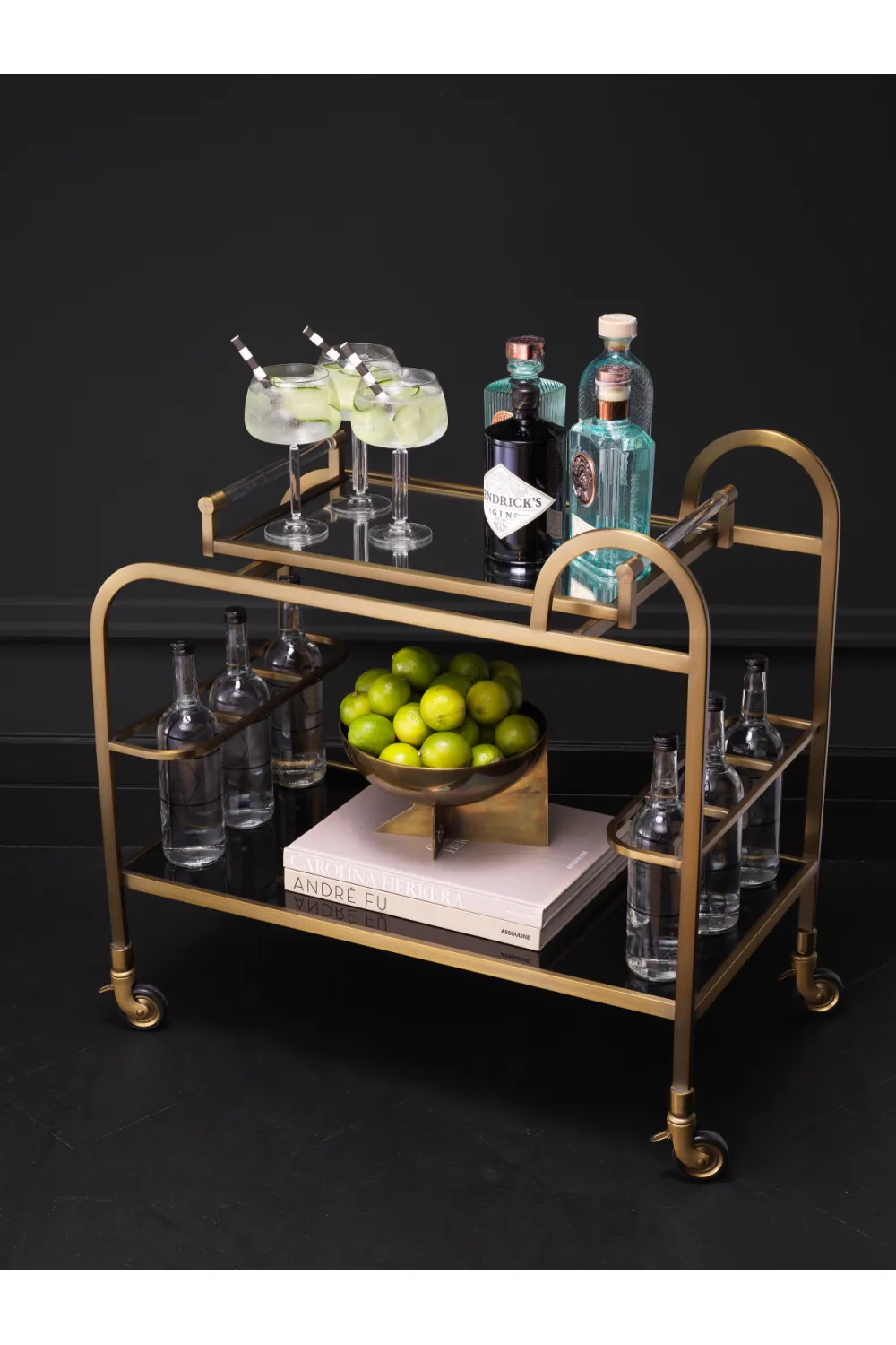 Modern Brushed Brass Trolley | Eichholtz Montreuil