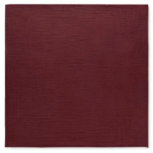 Modern Burlap - Organic Cotton Muslin Swaddle - Maroon