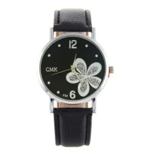 New Ultra-thin Fashion Watches Women Leather Strap Flower Female Clock Ladies Quartz Wrist Watch Montre Femme Relogio Feminino