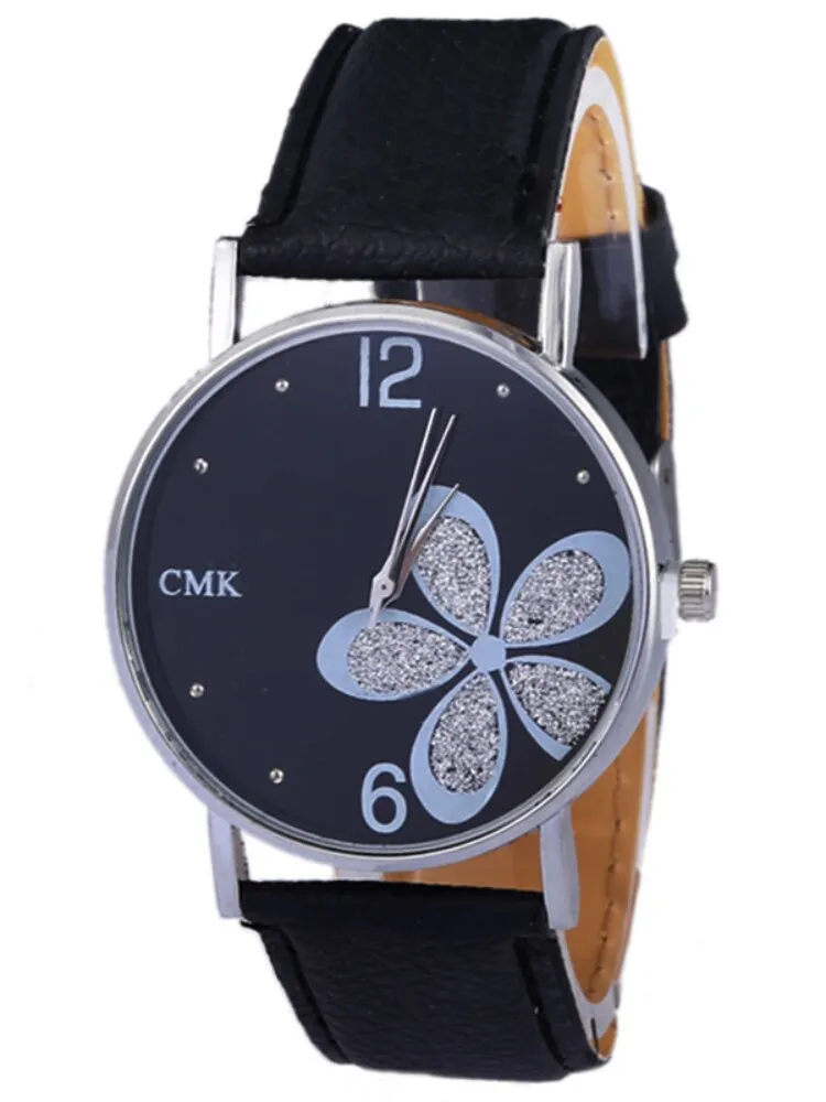 New Ultra-thin Fashion Watches Women Leather Strap Flower Female Clock Ladies Quartz Wrist Watch Montre Femme Relogio Feminino